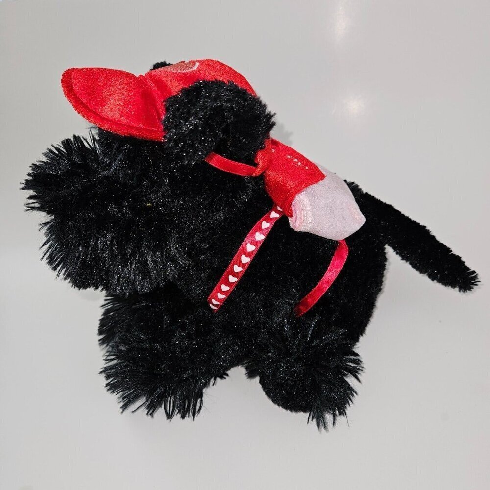 Black Puppy Dog Plush Valentine's Day Cute Love Backpack Scottie Toy Gift
